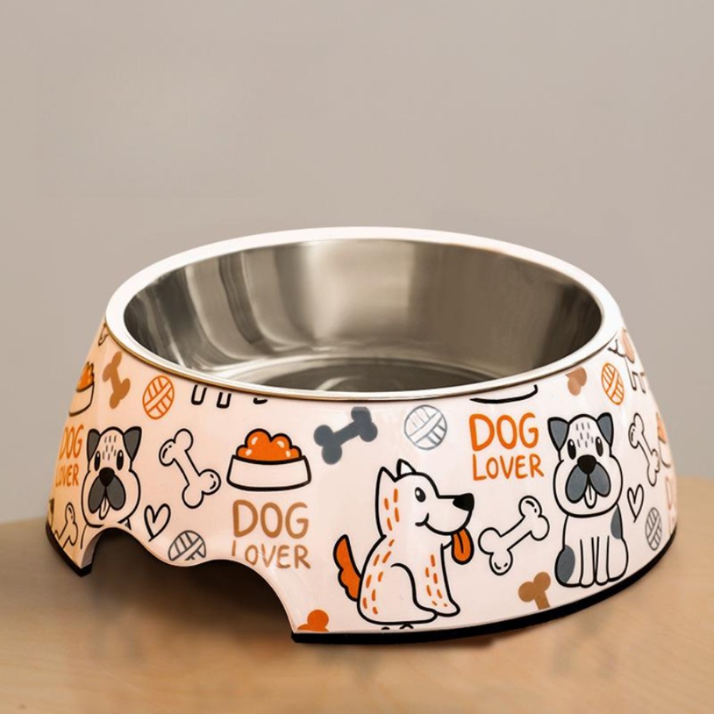 강아지 고양이 스테인리스 밥그릇 물그릇 소 무늬 S 직경 11cm 2.5kg - 상품 이미지