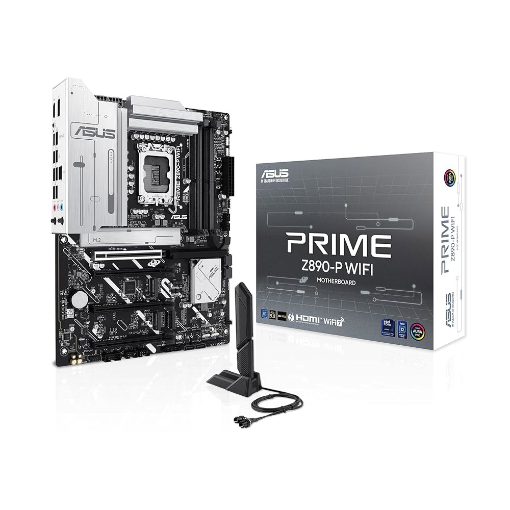 ASUS PRIME Z890-P WIFI Z890 LGA 1851 ATX 마더보드, 인텔 Core 울트라 시리즈 2 준비, 고급 AI PC 지원, 14+1+1+2 전원 스테이지, - 상품 이미지