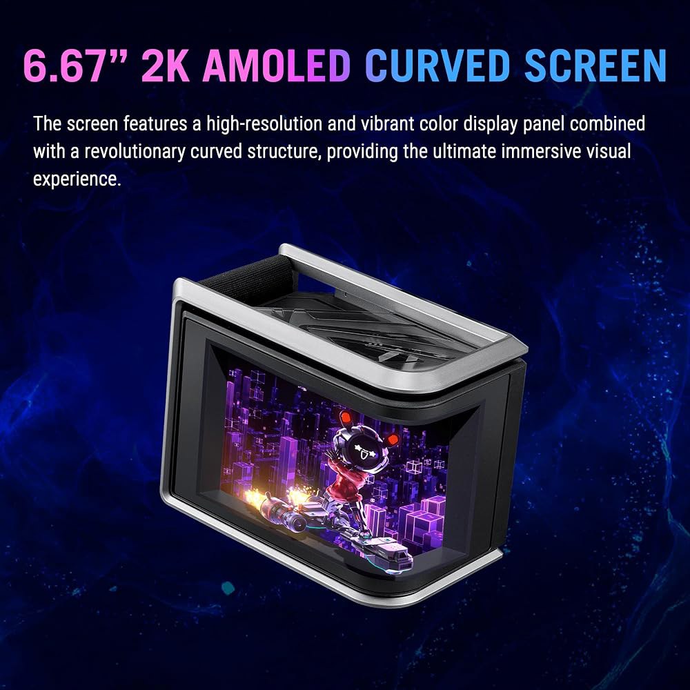 ASUS ROG RYUO IV SLC 360 ARGB 올인원 CPU 액체 냉각기 단축 튜빙, 곡면 6.67인치 AMOLED 디스플레이, 3D 효과 비디오 또는 맞춤형 시스템 정보 - 상세 이미지 2