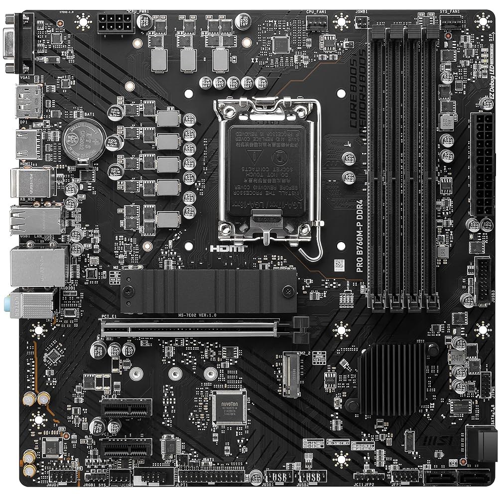 MSI PRO B760M-P DDR4 Pro Series 마더보드(12/13/14세대 인텔 프로세서, LGA 1700, DDR4, PCIe 4.0, M.2, USB 3.2 2세대, - 상세 이미지 2