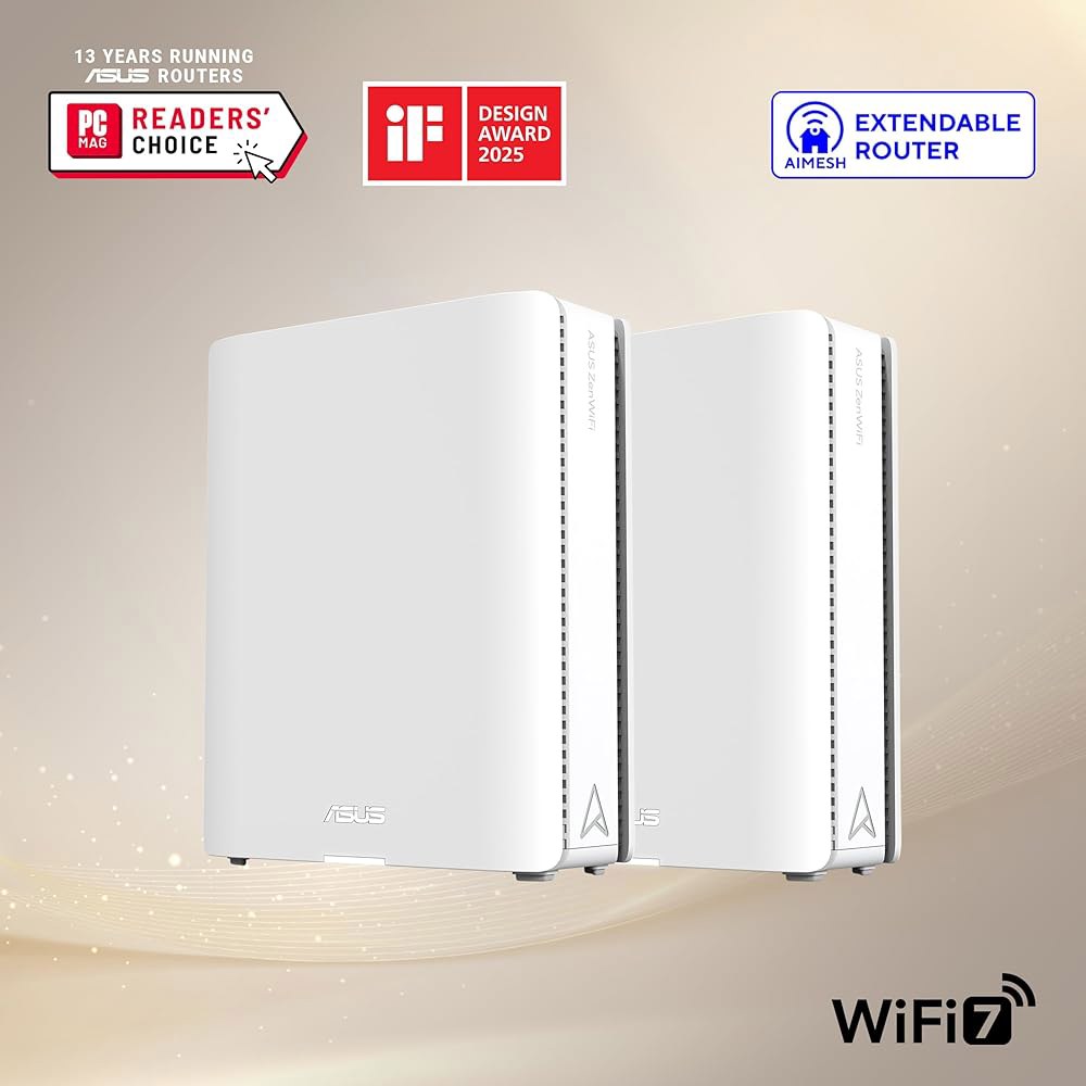 ASUS ZenWiFi BQ16 Pro WiFi 7 라우터 - 쿼드 밴드, 8K 평방 피트, 30Gbps(2팩) - 상세 이미지 2