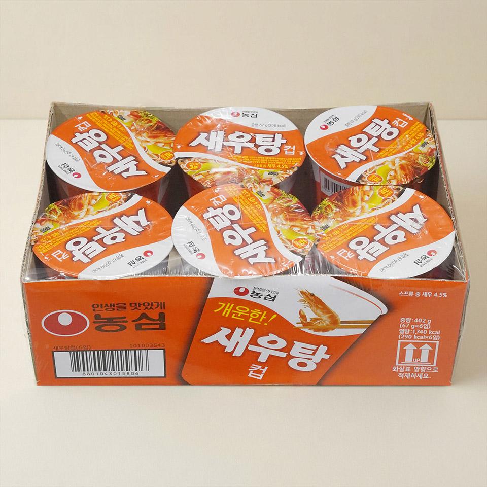 메가마트 농심 새우탕 컵라면 소컵  67gx6개 - 상세 이미지 2