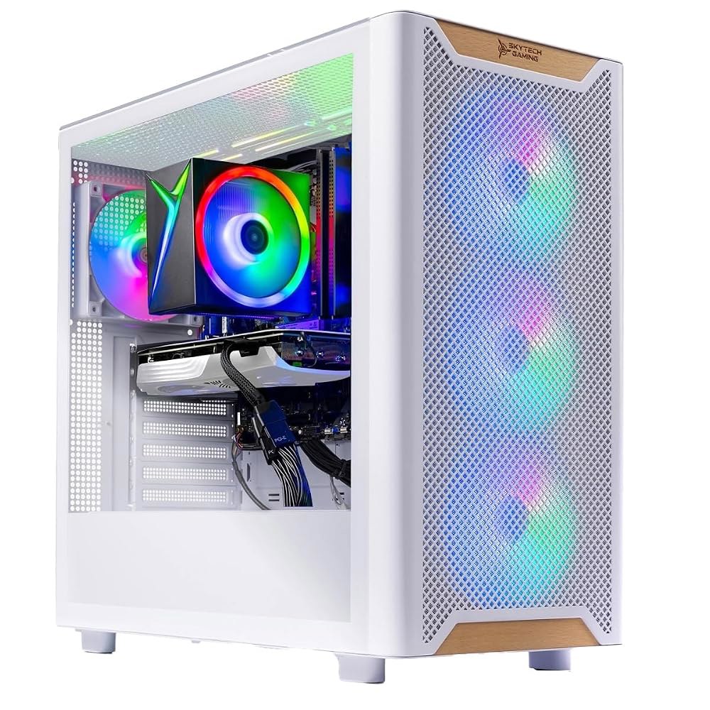스카이테크 게이밍 크로노스 3 PC, AMD 라이젠 7 5700 3.7GHz, NVIDIA RTX 5060 Ti 8GB VRAM, 1TB NVMe SSD, 16GB DDR4 RAM - 상품 이미지