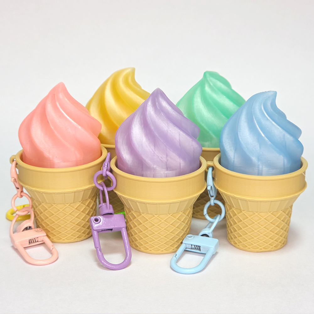 소프트콘 키캡 클리커 키링 5color / 여름 귀여운 아이스크림 키캡 클리커 키링 선물 - 상세 이미지 3