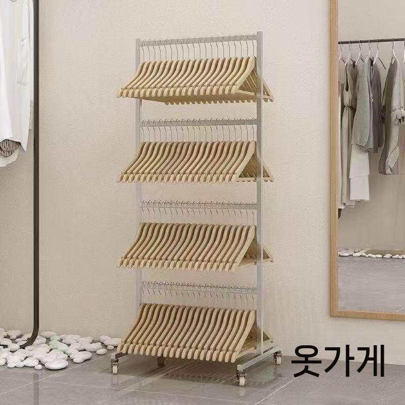 이동식 행거 매장용 옷걸이 디스플레이 대용량 의류거치대 50x40x115cm 4단 - 상세 이미지 4
