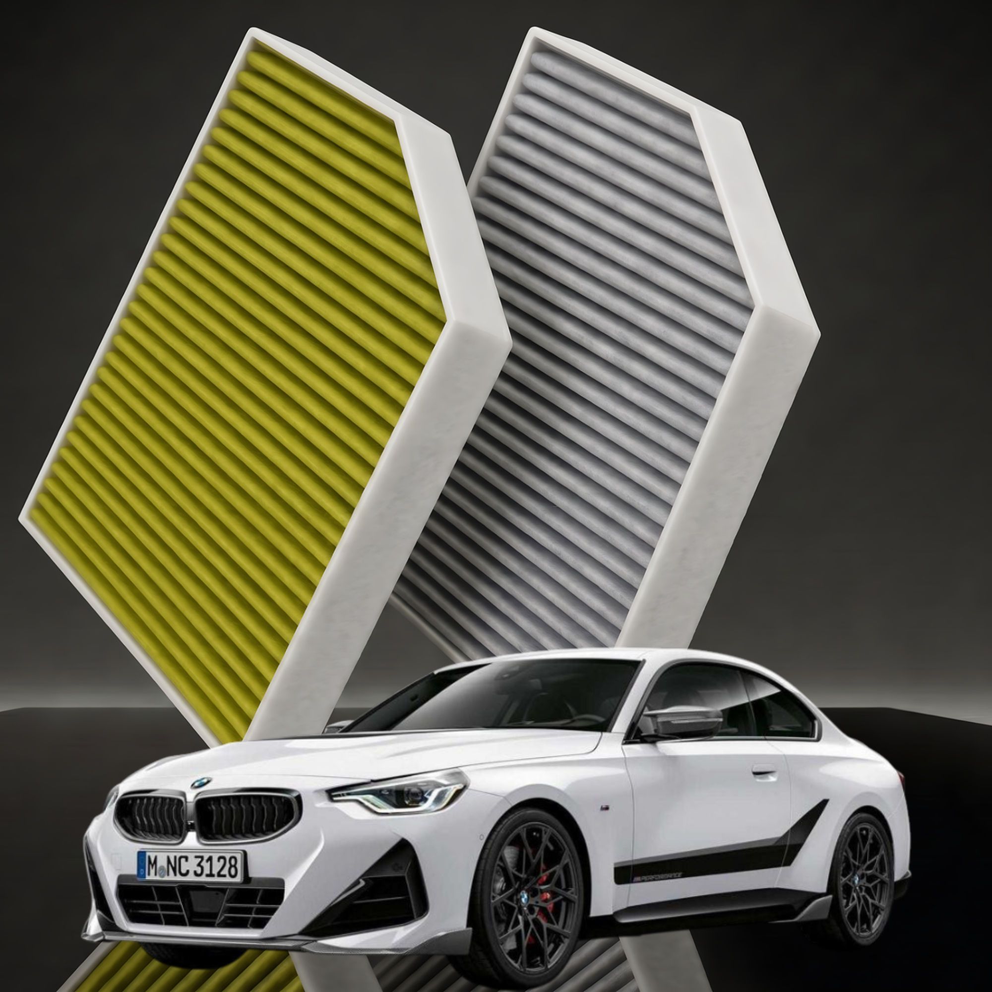 [호환] 1+1 파이널 BMW 2시리즈 G42 에어컨필터 활성탄 냄새차단 제거 PM 0.3 - 상품 이미지