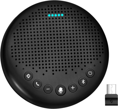 [해외]EMEET Luna Speakerphone Bluetooth Conference Microphone Speaker with 360° Omnidirectional Black