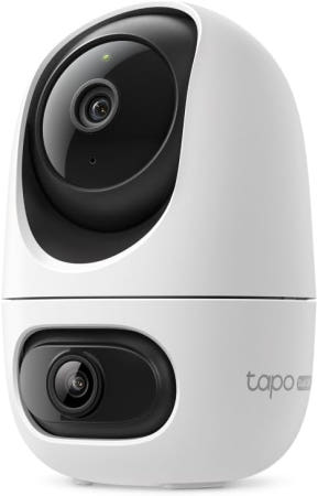 [해외]타포 TPLink C245D 반려동물 카메라 실내용 2K 300만 화소 듀얼 렌즈 360° 광각 122° AI 감지 자동 추적 양방향 통화 Alexa/Google