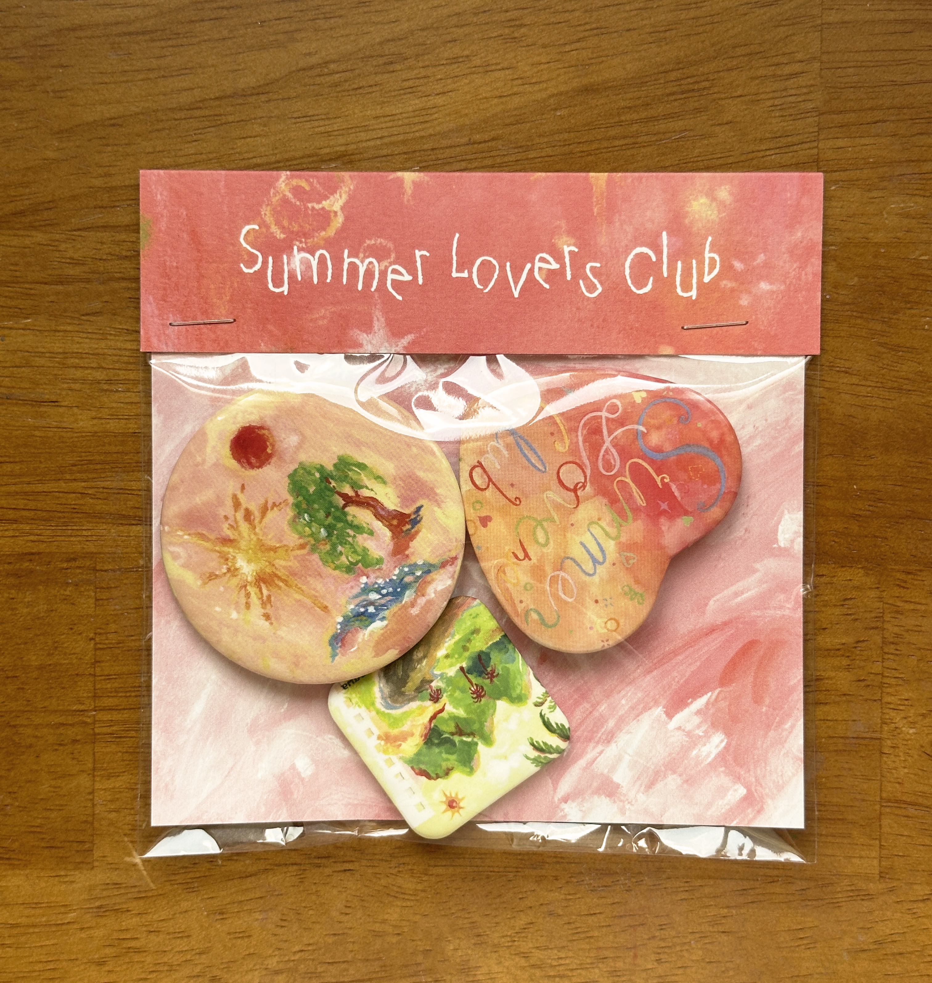 Summer Lovers Club 여름 사랑단 핀버튼 3종 세트 상세 이미지 2