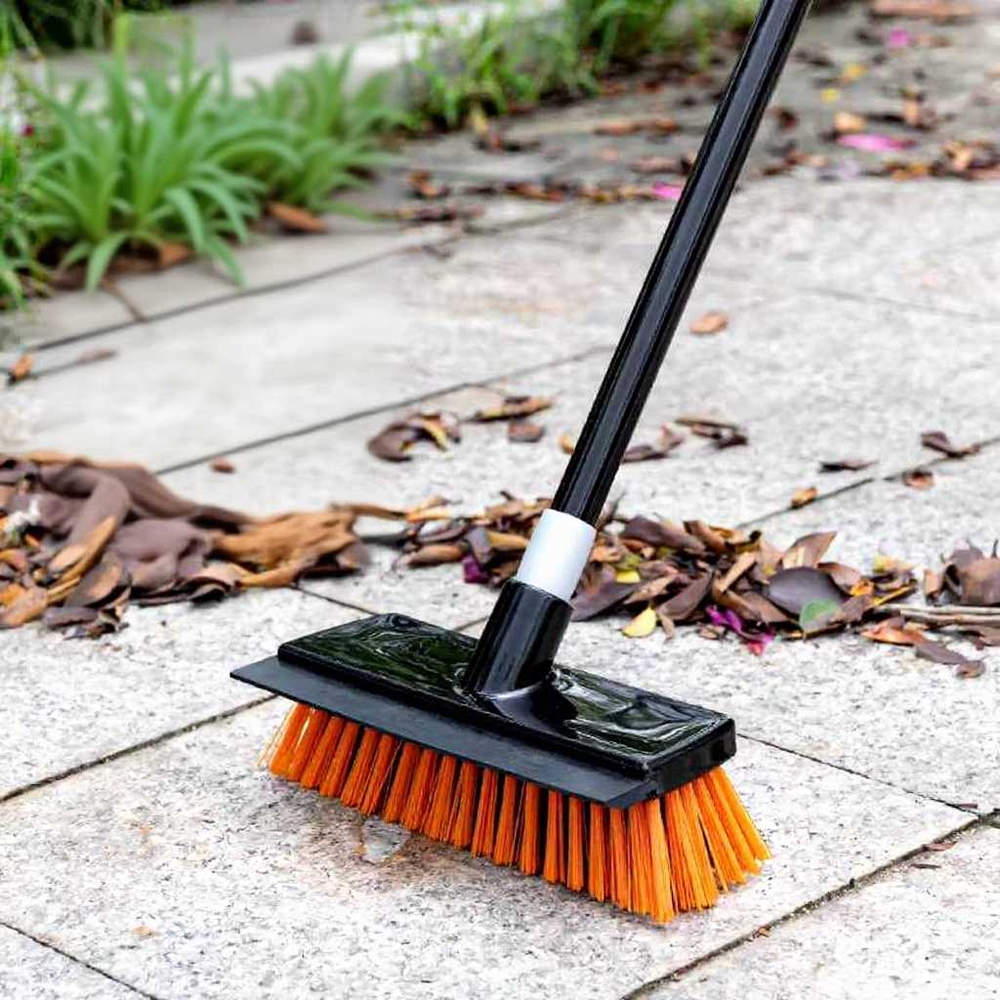바닥 철브러쉬 수영장 녹제거 찌든때 청소솔 업소용 22cm 1.2m 길이조절 - 상품 이미지