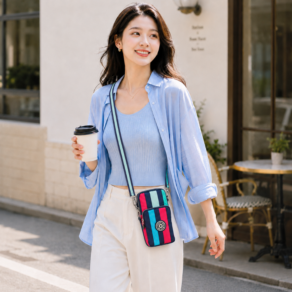 여성 미니 크로스백 핸드폰 가방 파우치 수납 미니백 데일리 숄더백 - 상세 이미지 3