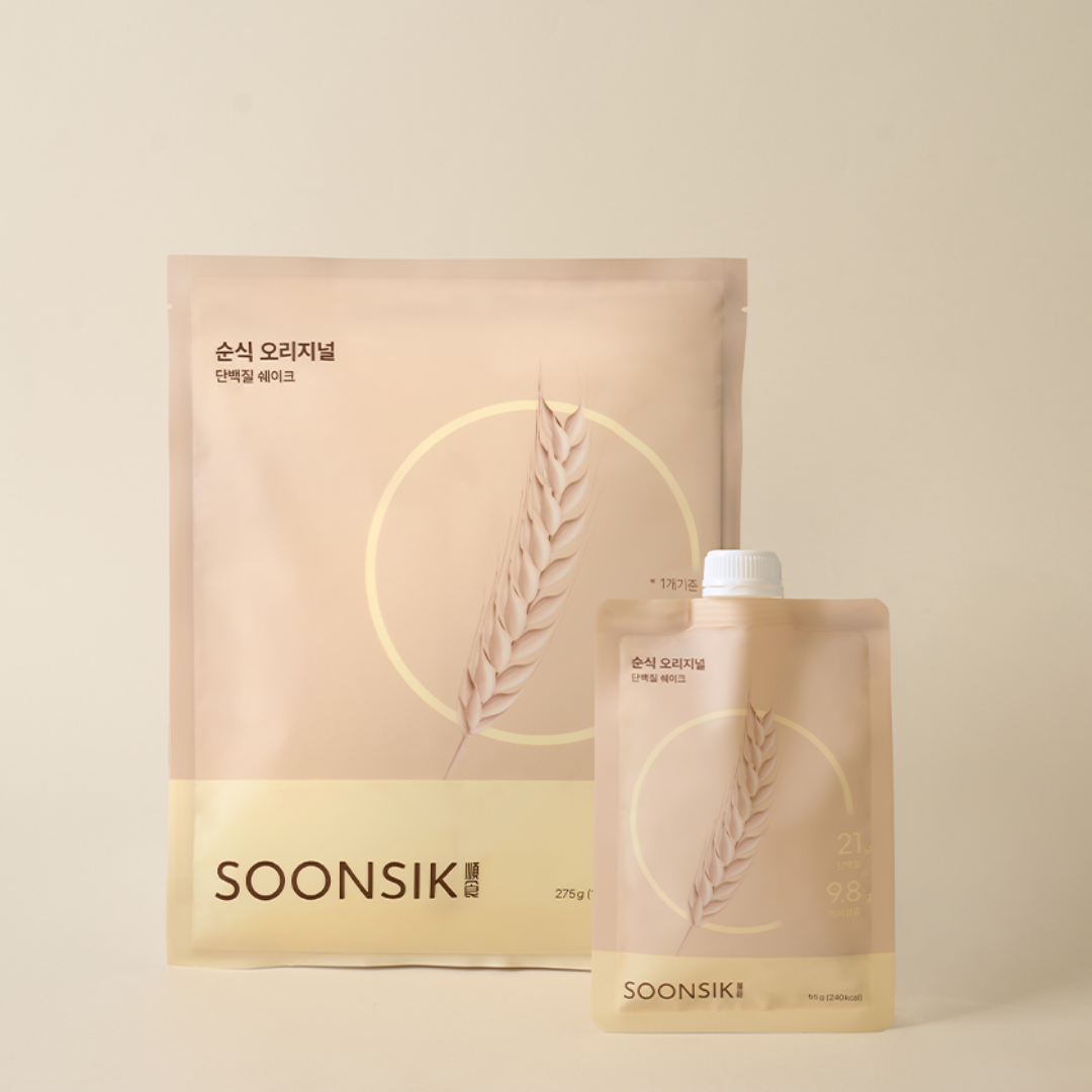 순식랩 오리지널 파주 장단콩 단백질쉐이크 파우치 식물성단백질 포만감높은 55g, 30개 - 메인 이미지