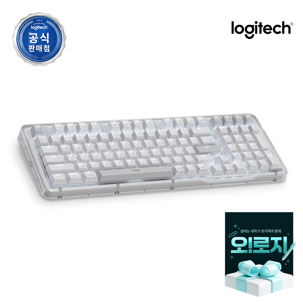 로지텍코리아 공식 Alto Keys K98M 무선 키보드 오프화이트, 마블축