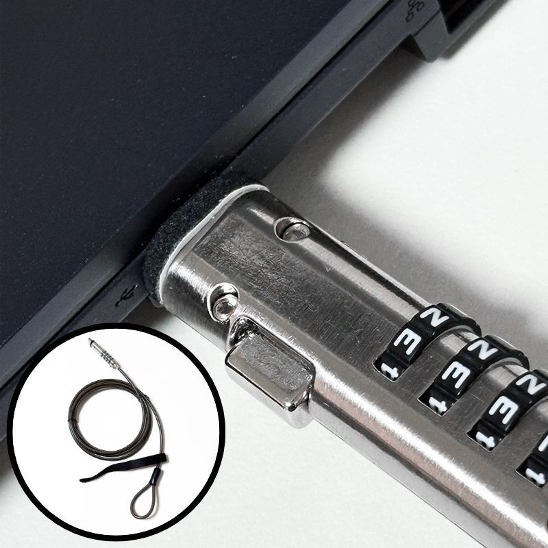 USB 노트북 자물쇠 캔싱턴락 와이어락 시건 장치 잠금 도난 방지 도서관 독서실 케이블 - 상품 이미지