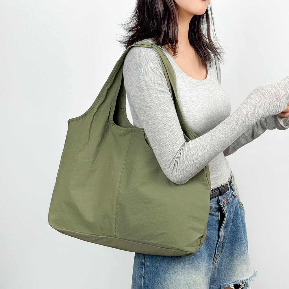가벼운 데일리 빅숄더백 라지 큰 심플한 가방 나들이 외출 여행 숄더 보부상가방 - 상품 이미지