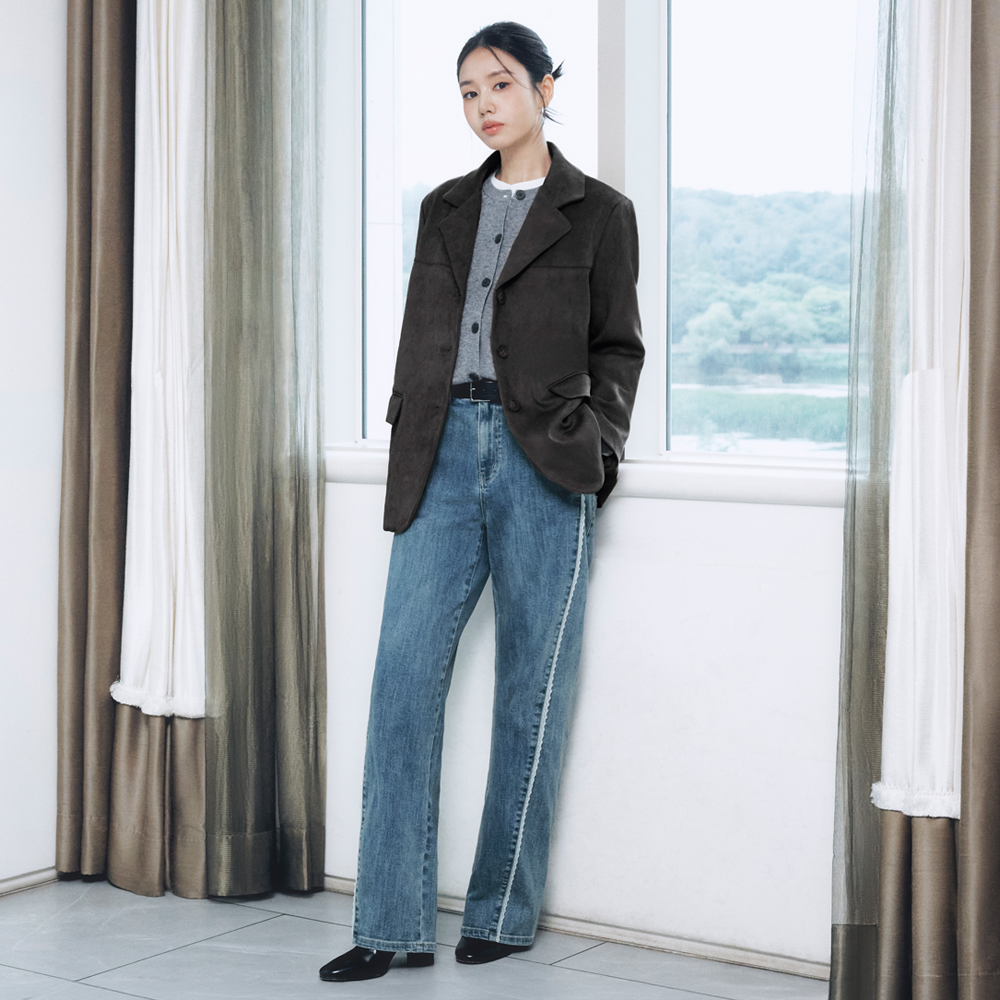 셀렙샵에디션 26FW 레이스 트랙 커브드 데님 - 상품 이미지