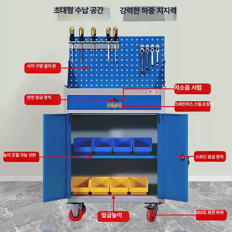 철제 공구캐비닛 작업장 공구보관함 그레이화이트 1 단 공구함 - 상세 이미지 4