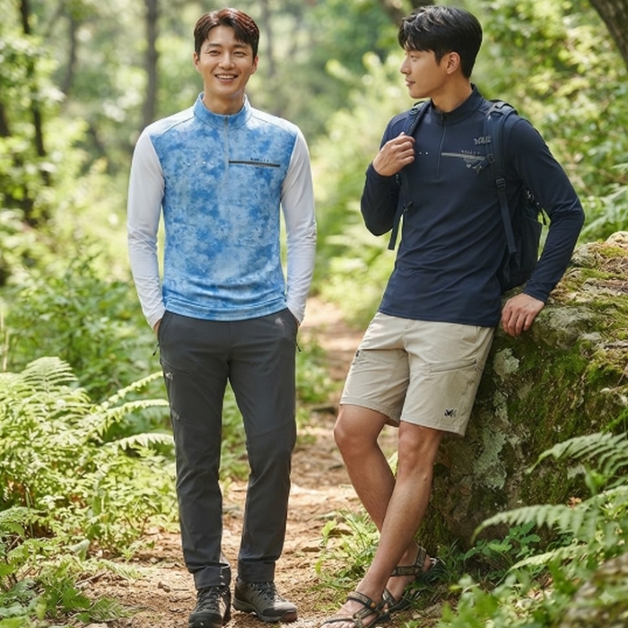 밀레 남성 여름 간절 UV차단 냉감소매 아우터 집업 등산 긴팔티셔츠 - 상세 이미지 2