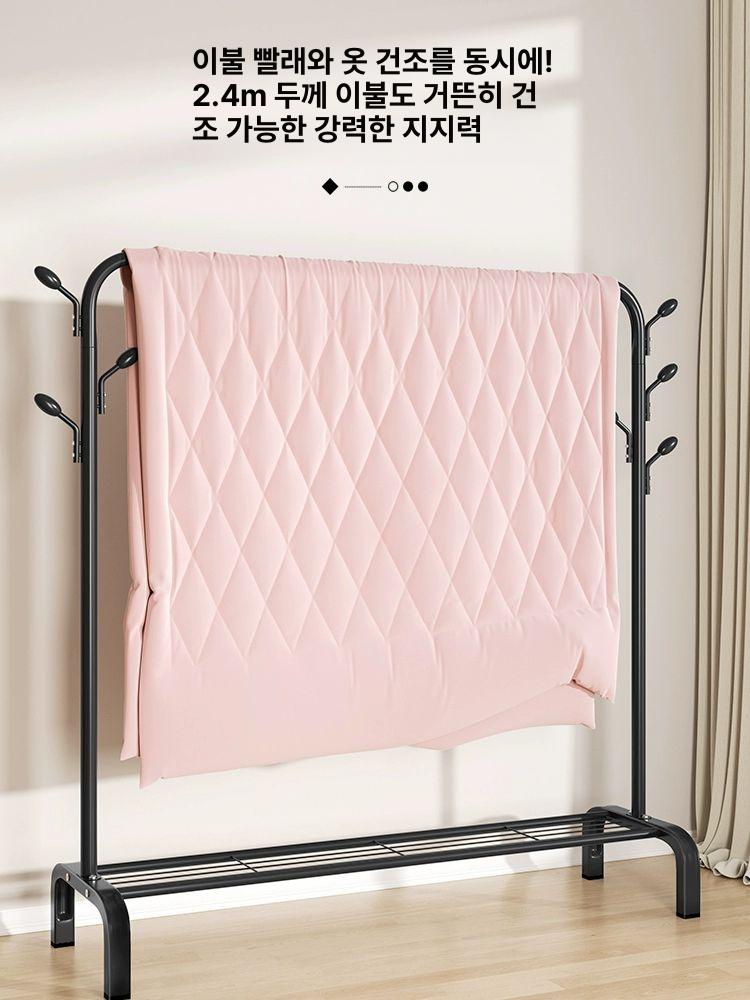확장형 스탠드행거 옷걸이 수납선반 150cm 화이트 2개 대형 - 상세 이미지 4