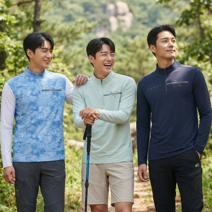 밀레 남성 여름 간절 하이브리드 냉감소매 트레킹 집업 등산 긴팔티셔츠 - 상세 이미지 2