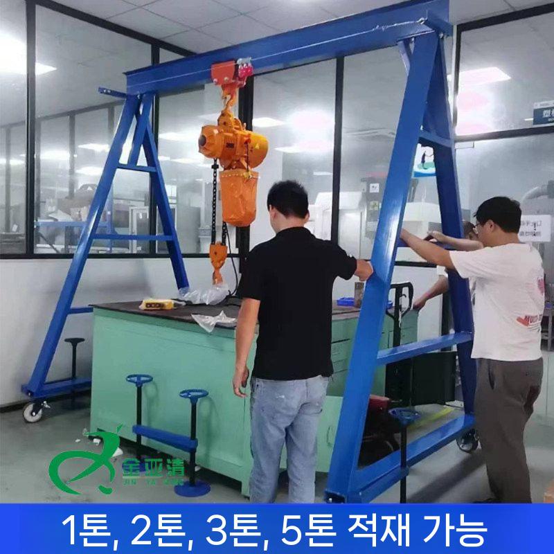 갠트리크레인 수동 윈치 공장 운반기 호이스트 작업크레인 2000x2000mm - 상세 이미지 5
