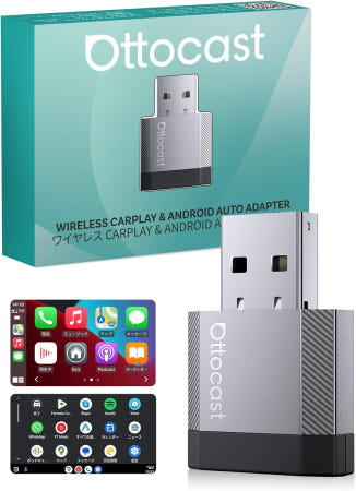 [해외]OTTOCAST MINI Nova Otcast Mini CarPlay amp Android Auto Wireless Adapter 2026 Model Small AutoCa