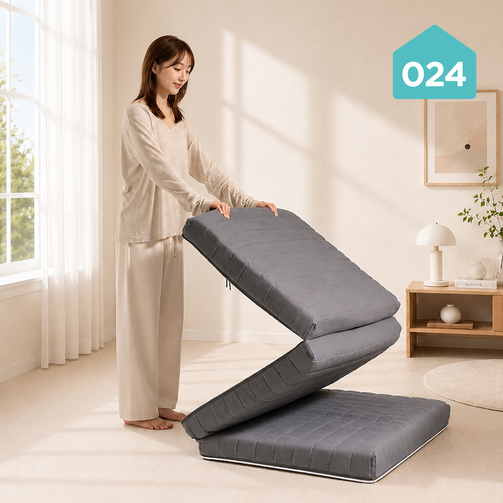 024홈 국민토퍼 3단 접이식 매트리스 푹신한 12cm 퀸 - 메인 이미지