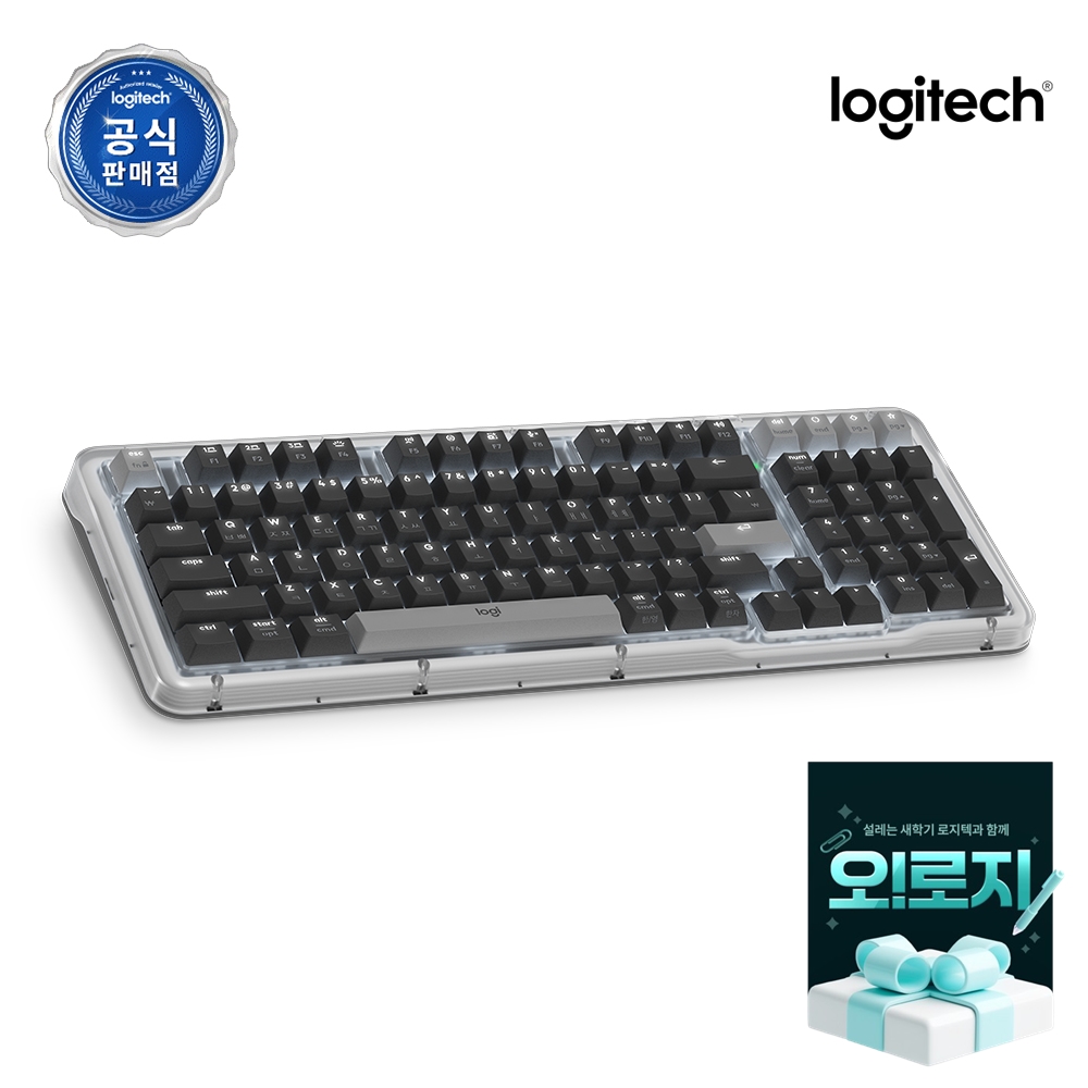 로지텍코리아 공식 Alto Keys K98M 무선 키보드 그래파이트, 마블축