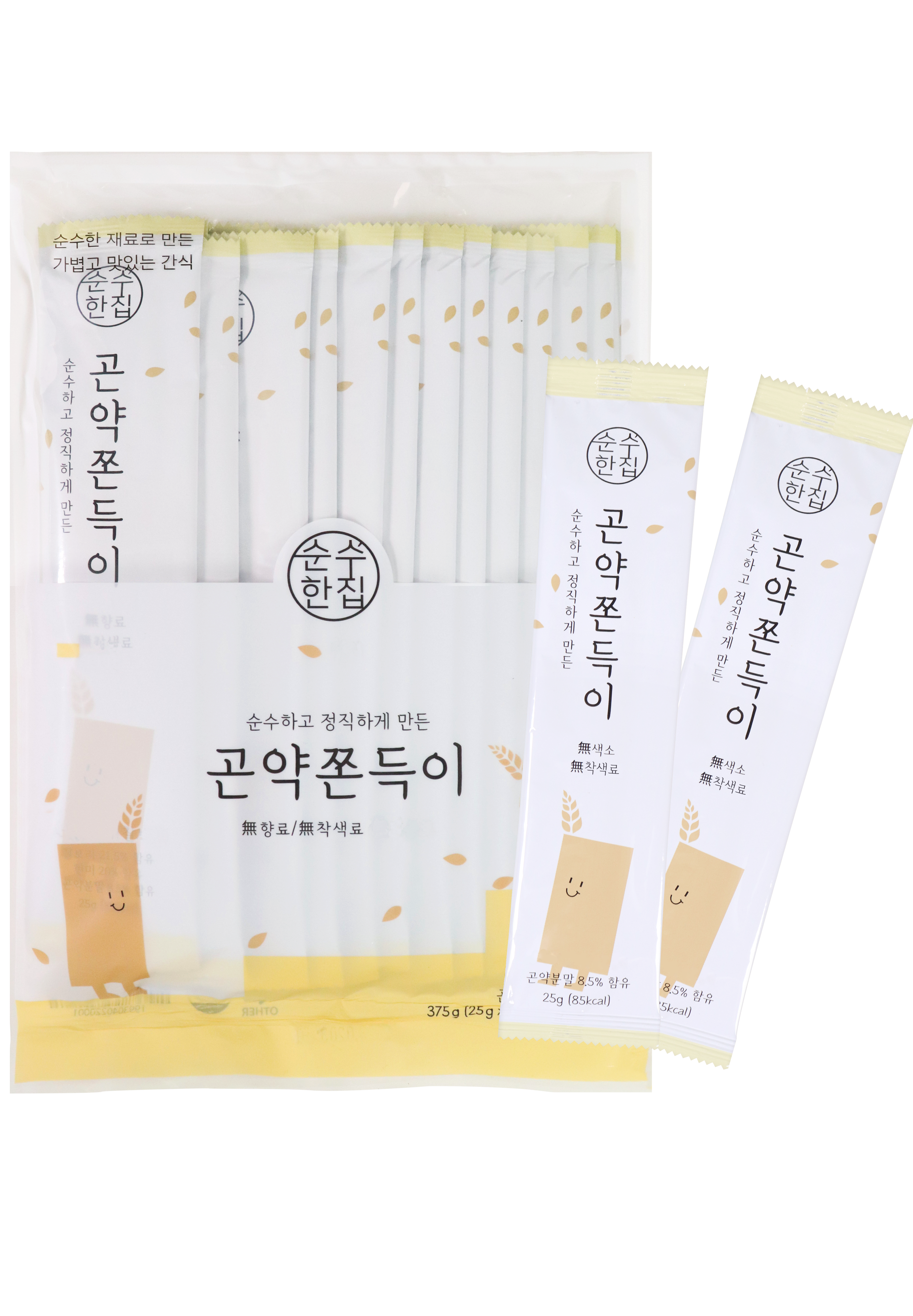곤약쫀드기 쫀득이 간식 15개입 1봉지+1봉지 - 상세 이미지 4