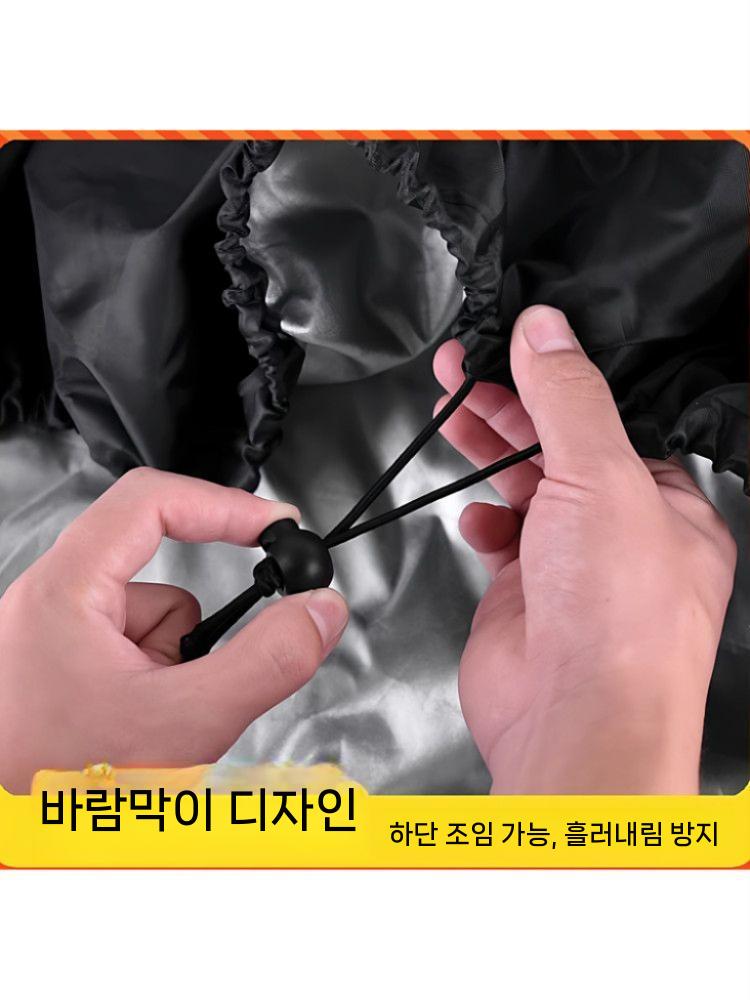 전동스쿠터 커버 덮개 방수 오토바이 방수커버 보호 방풍 블랙 S - 상세 이미지 5