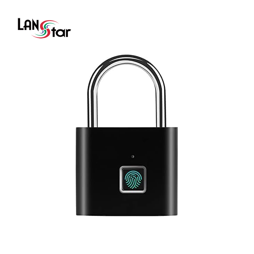 랜스타 세이프 터치락 LS-FLOCK 지문인식 자물쇠 스마트 잠금장치 USB 충전 - 상품 이미지
