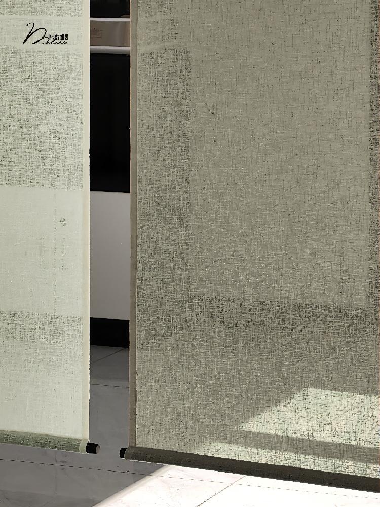 모시커튼 리넨커튼 현관 가리개 공간분리 여름 일본식 브라운 45x200cm 이미지 6