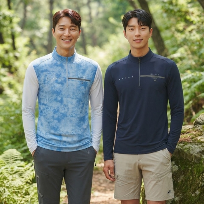밀레 남성 여름 간절 UV차단 냉감소매 아우터 집업 등산 긴팔티셔츠 - 상품 이미지