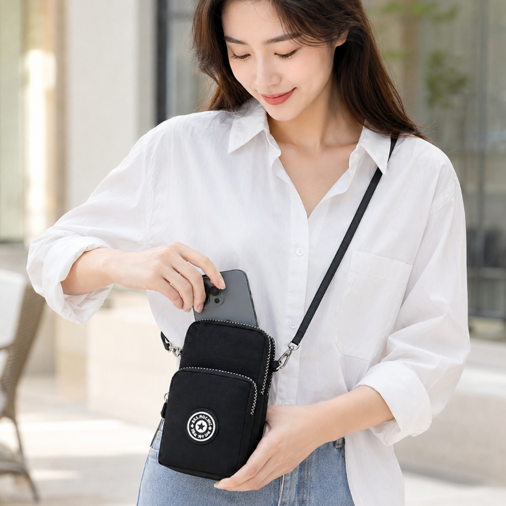 여성 미니 크로스백 핸드폰 가방 파우치 수납 미니백 데일리 숄더백 - 상세 이미지 4