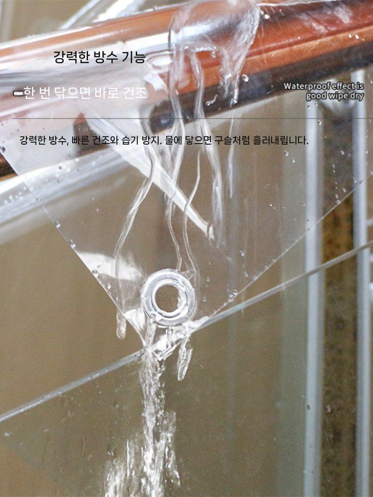 앵글선반 덮개 커버 투명 PVC 선반가리개 철제선반 보호 2개 세트 폭 30x120cm - 상세 이미지 2