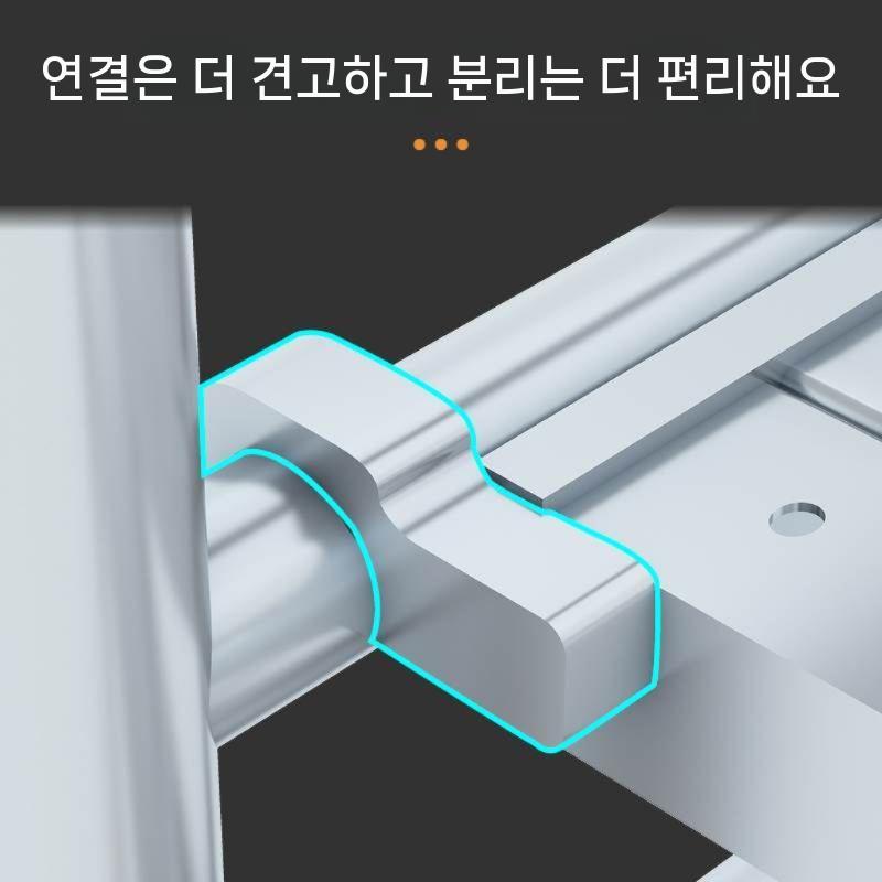 우마사다리 말비계 작업대 안전 발판 작업사다리 이동식 120x135x60cm 사각 튜브 페달 - 상세 이미지 3