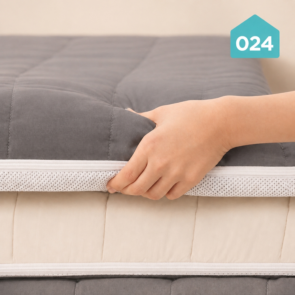 024홈 국민토퍼 매트리스 푹신한 손님용 토퍼 바닥 침대 5cm 멀티싱글 이미지 8