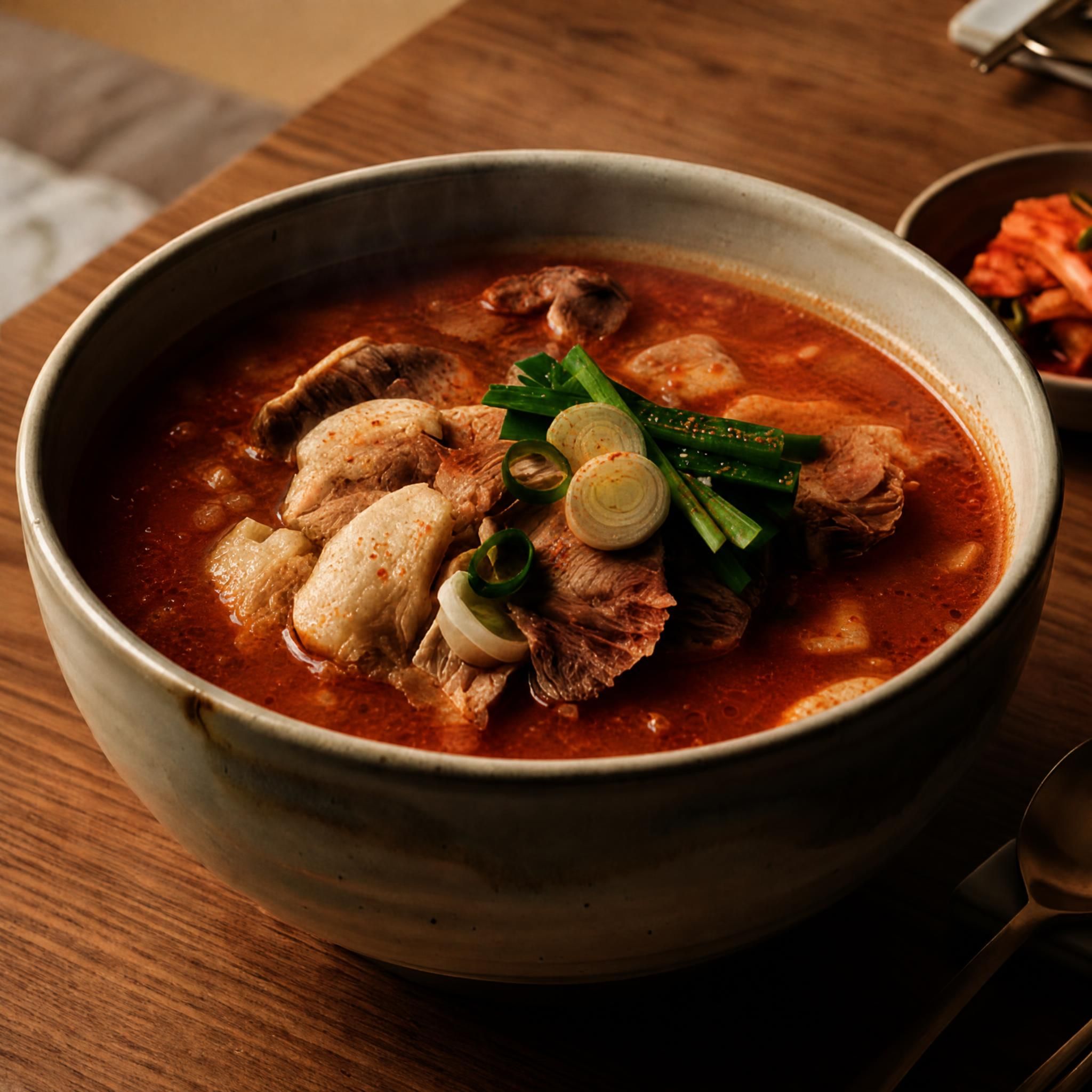 유비푸드 원조국밥 간편국 밀키트 사골육수포함 얼큰 돼지국밥, 530g, 3개 - 상품 이미지
