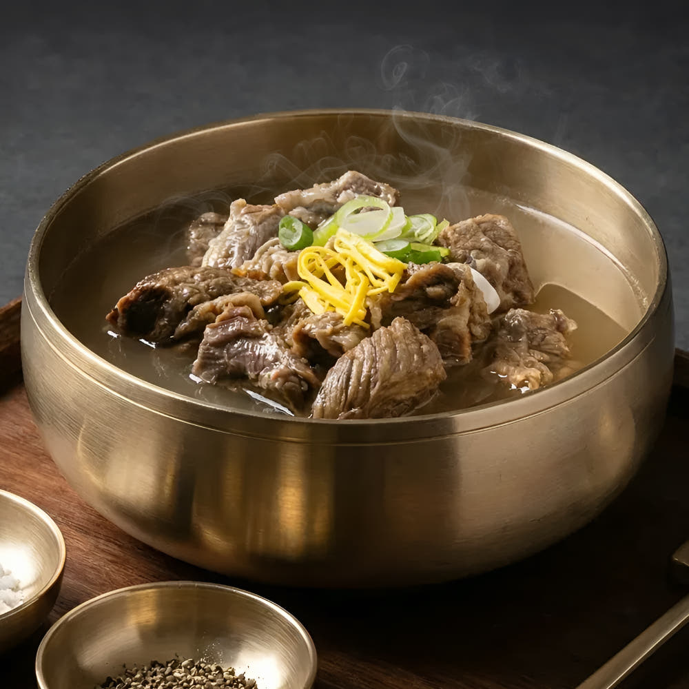 유비푸드 초간편국밥 간편국 캠핑 냉동국밥 뼈없는 갈비탕, 145g, 3개 - 상품 이미지