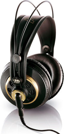 [해외]AKG 와이어드 세미 오픈 타입 스튜디오 모니터 헤드폰 K240S [국내 ] 블랙 믹싱 마스터 리제너레이션용 Varimotion 다이어프램과 OverEar Headphone