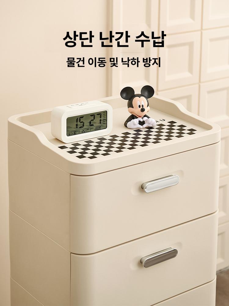 책상 서랍 선반 데스크 책상밑서랍장 사무실 이동식 수납 받침대 책꽂이 13. 42cm [서랍 1개 캐비닛 1개] - 상세 이미지 5