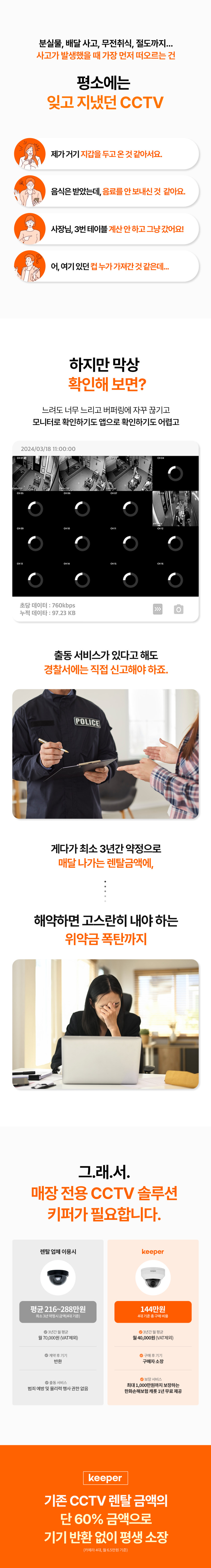 한화비전 키퍼 CCTV 매장용 가게용 실내형 실외형 돔형 불렛형 판매처 상세 정보 이미지 3
