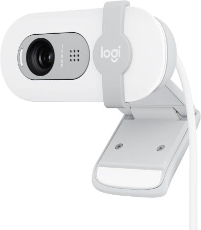 [Logicool(ロジクール)][해외]브리오 100 C660OW 웹캠 오프화이트 풀 HD 1080P 마이크 자동 조명 보정 프라이버시 셔터 Logi 옵션+ 호환 마이크로소프트 팀즈 미트 white Webcam