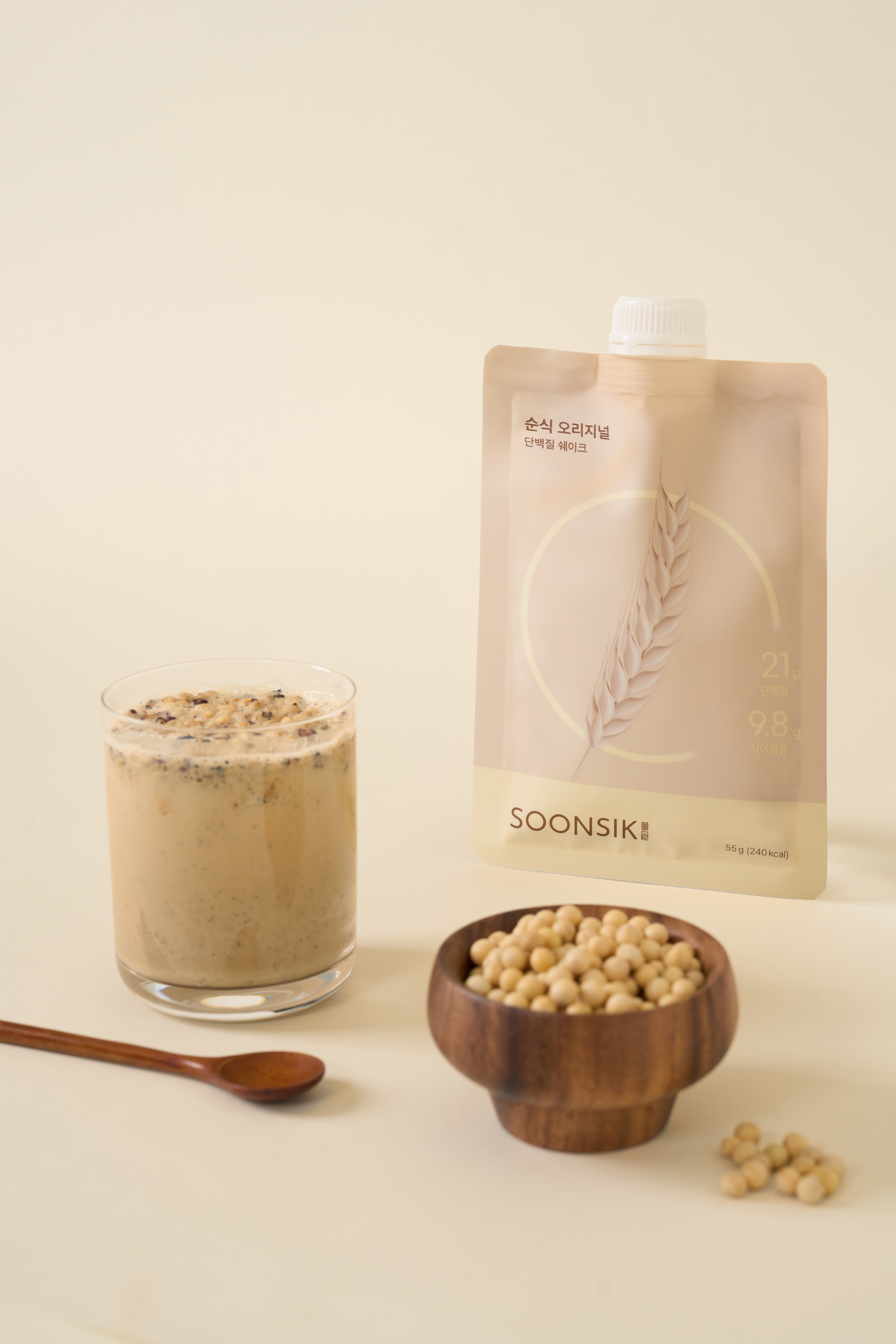 순식랩 오리지널 파주 장단콩 단백질쉐이크 파우치 식물성단백질 포만감높은 55g, 5개 - 상세 이미지 4
