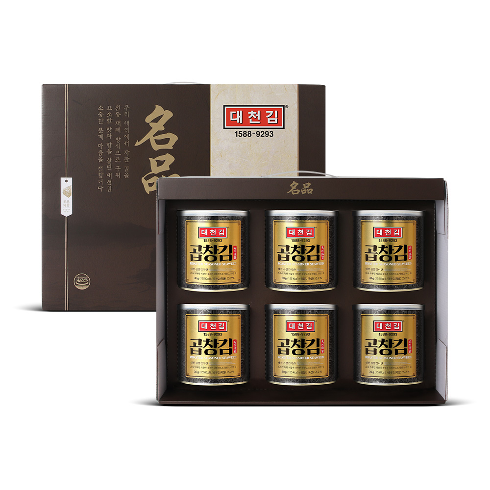 대천김 곱창김 명품 캔김선물세트 6개입, 1개