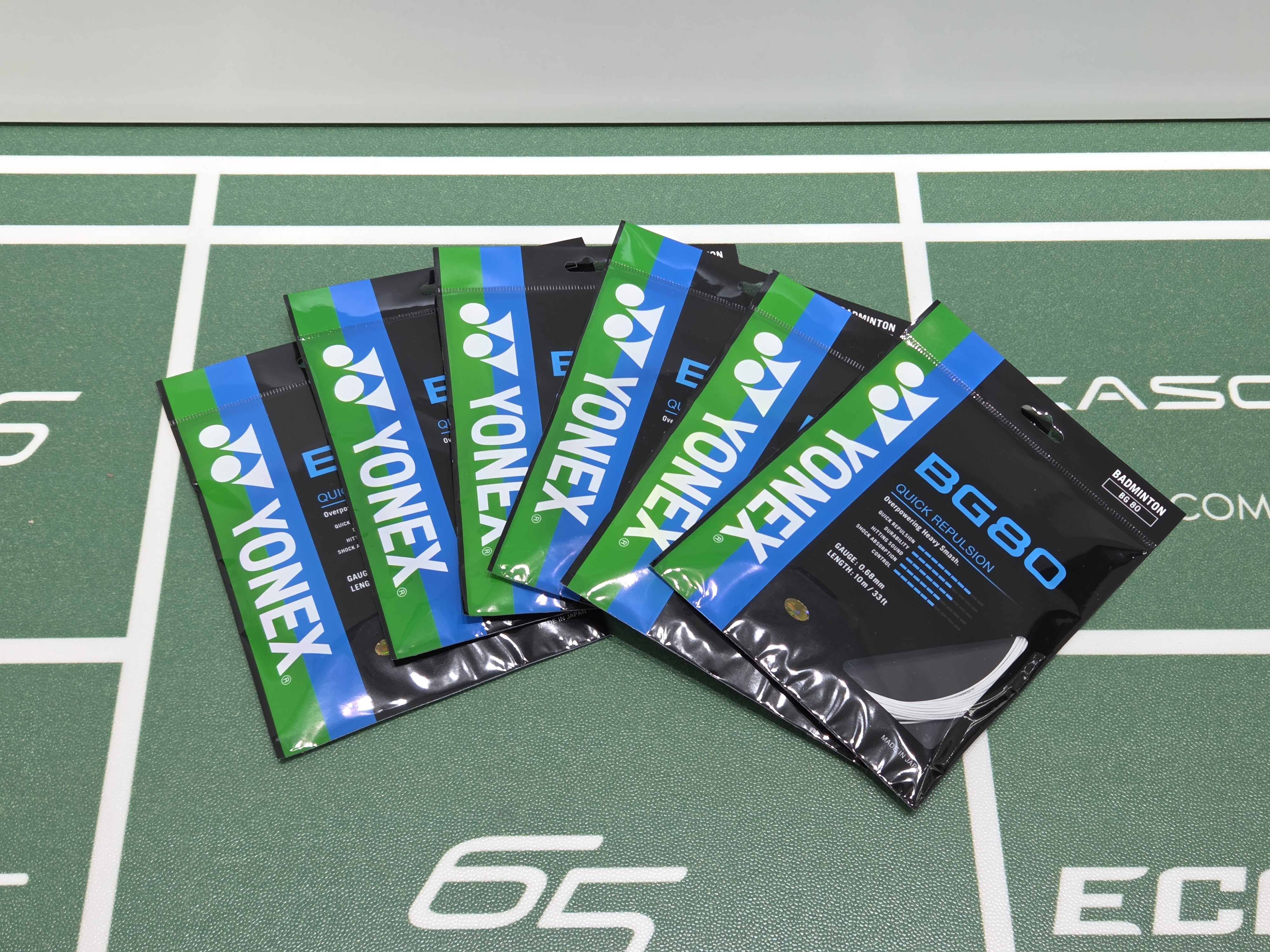 [10M 1 팩 거트] BG80 팩거트 YONEX BG-80 6컬러  요넥스 배드민턴스트링 0.68mm, 10m, 블랙 - 상품 이미지