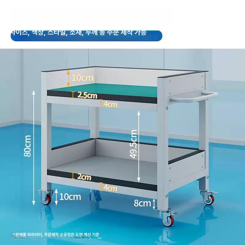 스테인리스 중첩형 확장 작업대 이동식 업소용 조리 테이블 120x너비 80x높이 80cm 2 - 상세 이미지 3