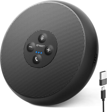 [해외]EMEET M1A Speakerphone Zoom Certified 360° Omnidirectional Sound Collection Conference E1015