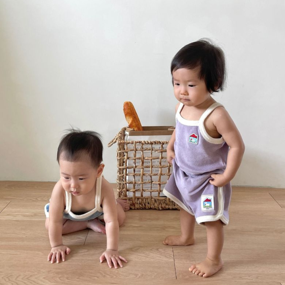 지니윤 오가닉 아기 상하복 상하세트 천연염색 아기옷 가을 여름 등원룩 - 상품 이미지