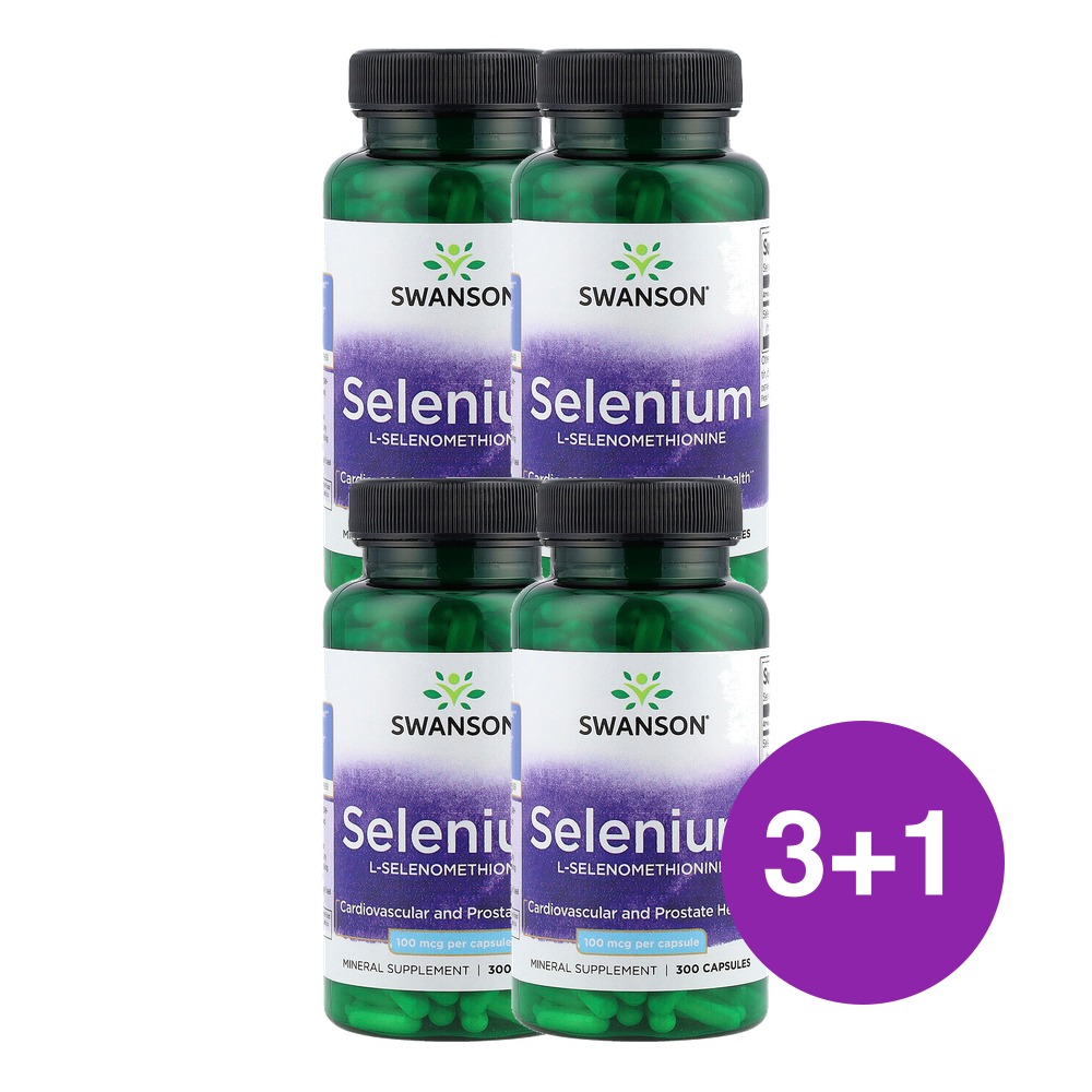 스완슨 셀레늄 100mcg 300캡슐, 4개 - 상품 이미지